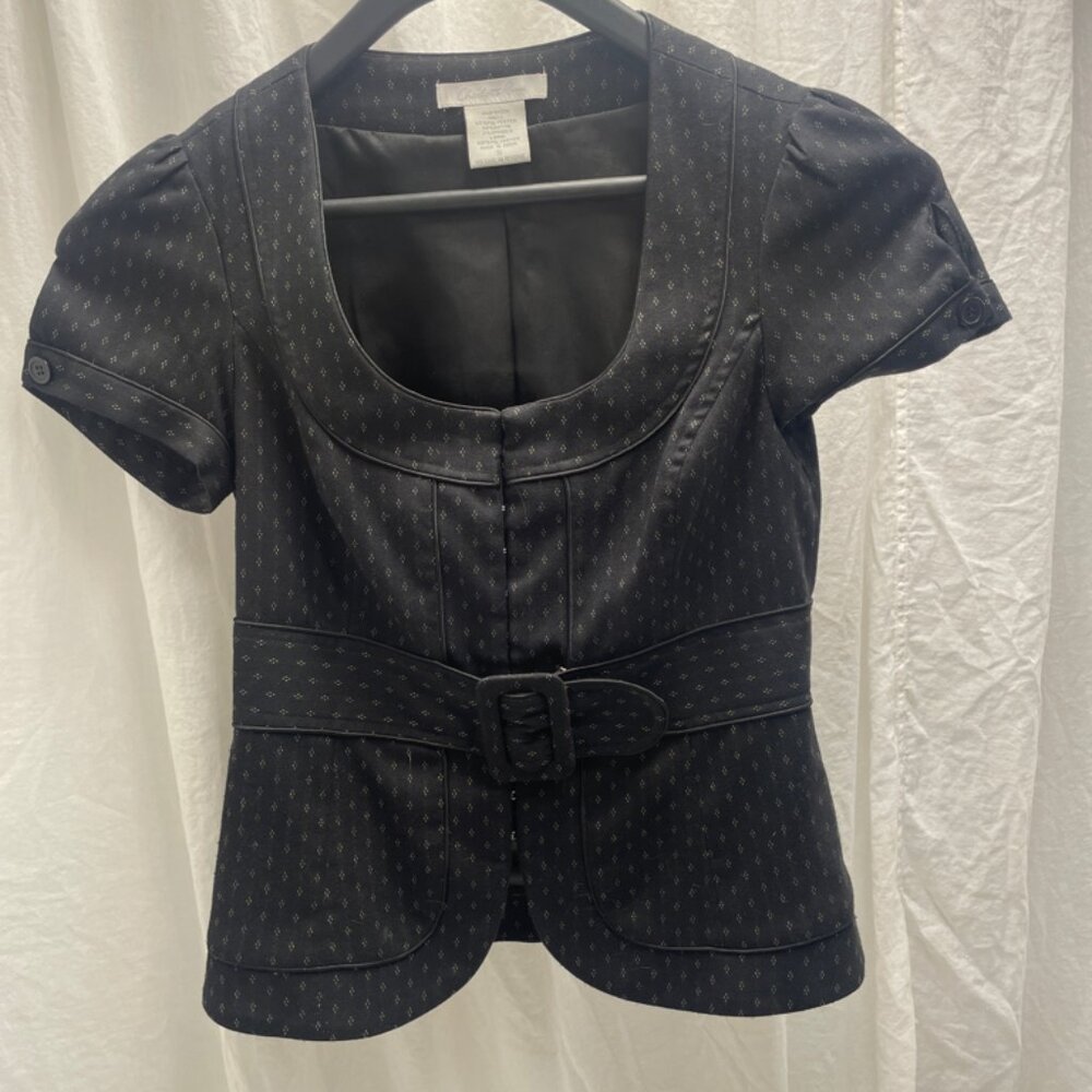 Shirtsleeve Blazer top, fitted, womens small